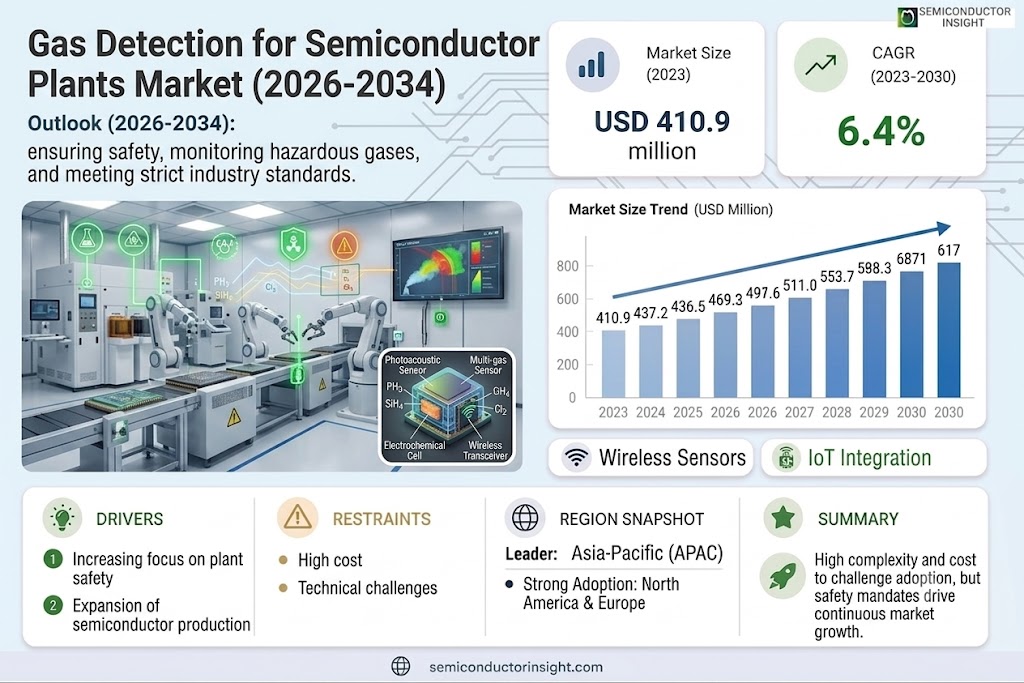 Gas Detection for Semiconductor Manufacturing Plants Market Growth and Forecast 
