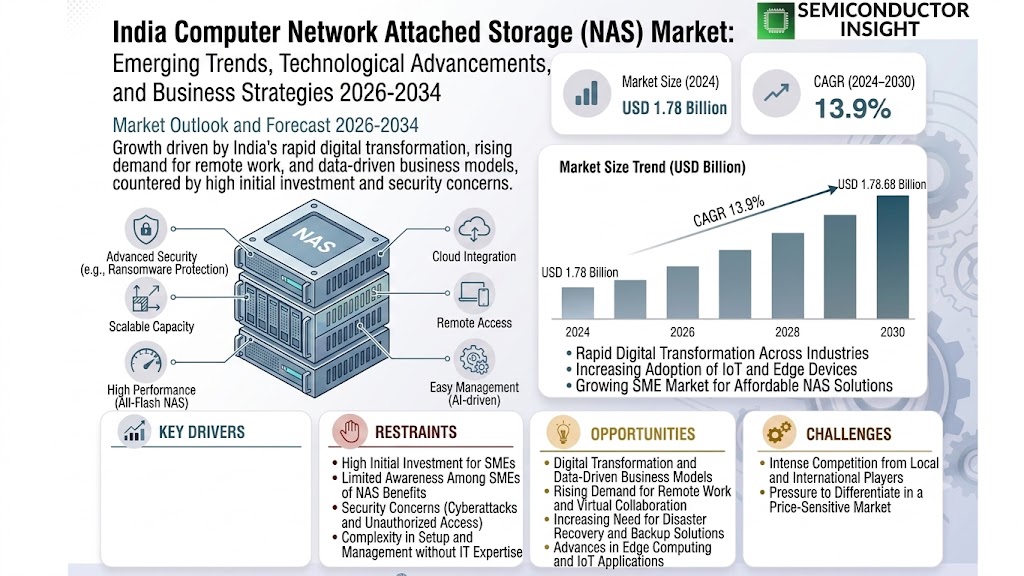 India Computer Network Attached Storage Market
 Share and Size