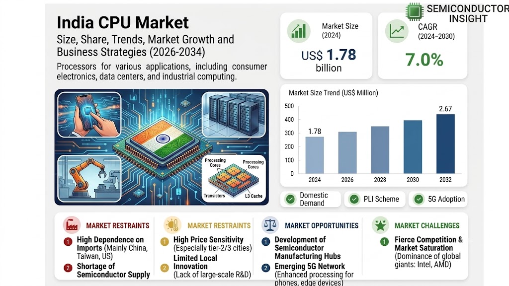 India CPU Market Trends, Share and Size