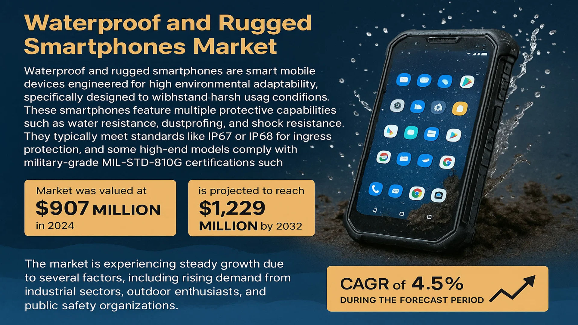 Waterproof and Rugged Smartphones Market