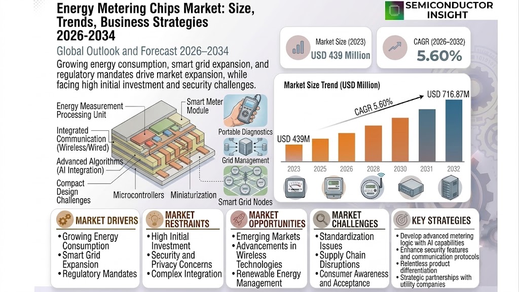 Energy Metering Chips Market
 Share and Size