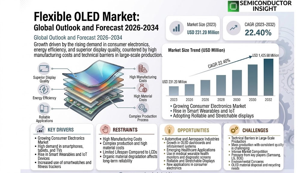 Flexible OLED Market
 Share and Size