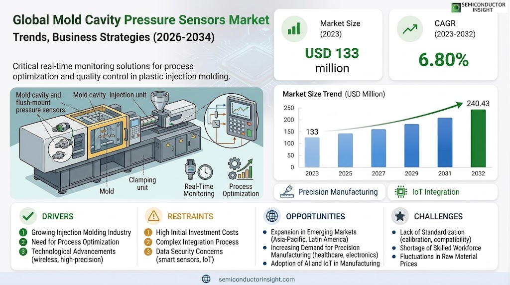 Global Mold Cavity Pressure Sensors Market Share, Growth and Size 