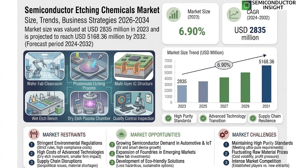 Semiconductor Etching Chemicals Market
 Share, Size and Trends