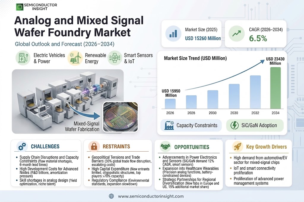 Analog and Mixed Signal Wafer Foundry Market
 Trends and Share