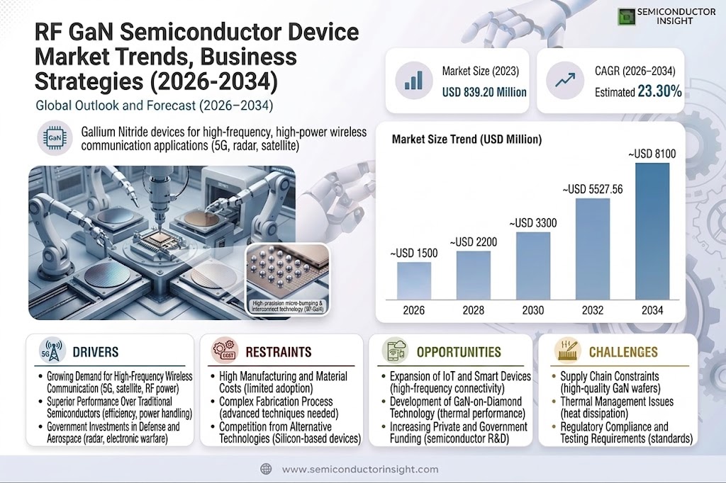 RF GaN Semiconductor Device Market
 Share anf Growth