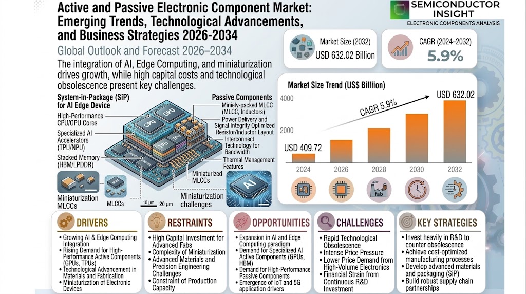 Active and Passive Electronic Component Market Share and Size