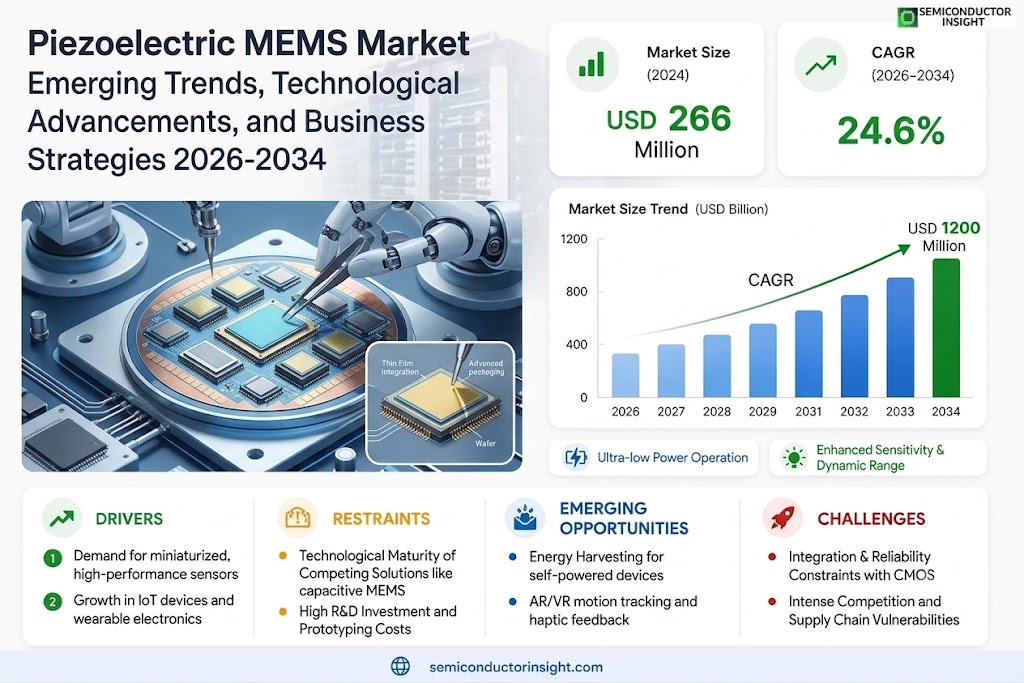 Piezoelectric MEMS Market
 Share, Size and Forecast