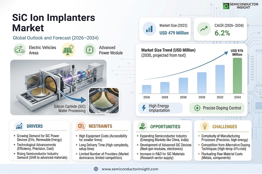 SiC Ion Implanters Market
 Size and Share