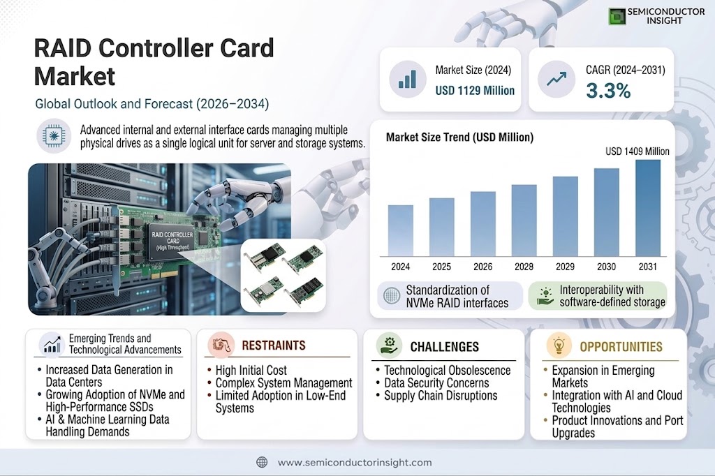 RAID Controller Card Market
 Share and Size