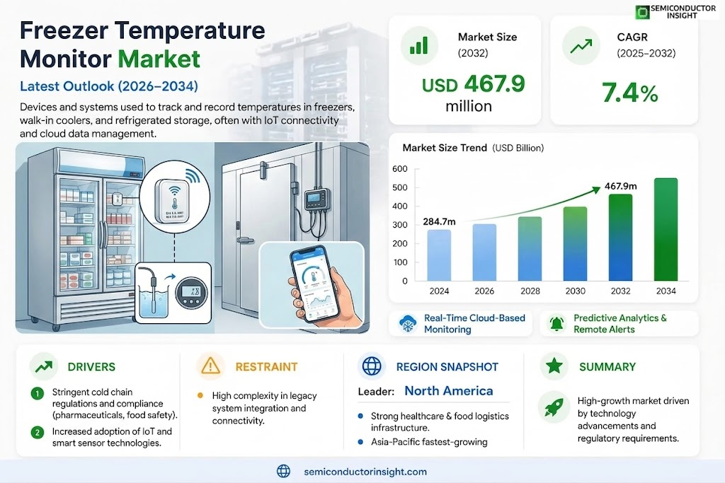 Freezer Temperature Monitor Market Size, Trends and Growth 
