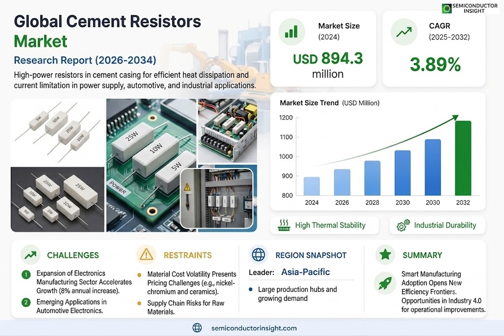 Global Cement Resistors Market Growth, Share and Forecast 
