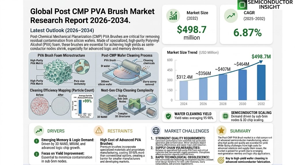 Global Post CMP PVA Brush Market Share, Size and Trends
