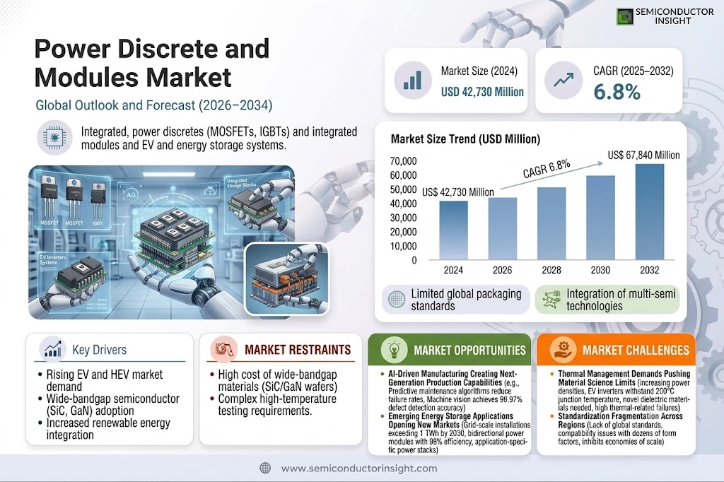 Global Power Discrete and Modules Market 
 Share and Trends