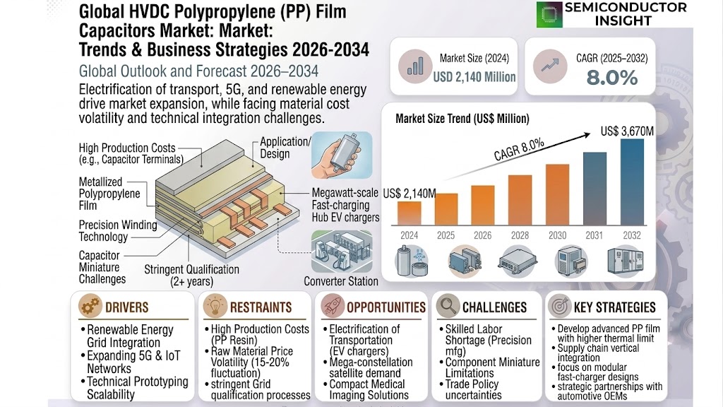 High Voltage Direct Current Polypropylene (HVDC PP) Film Capacitors Market Size