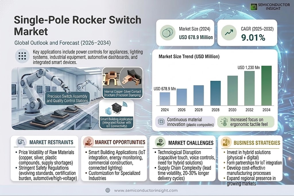 Single-Pole Rocker Switch Market
 Share and Size
