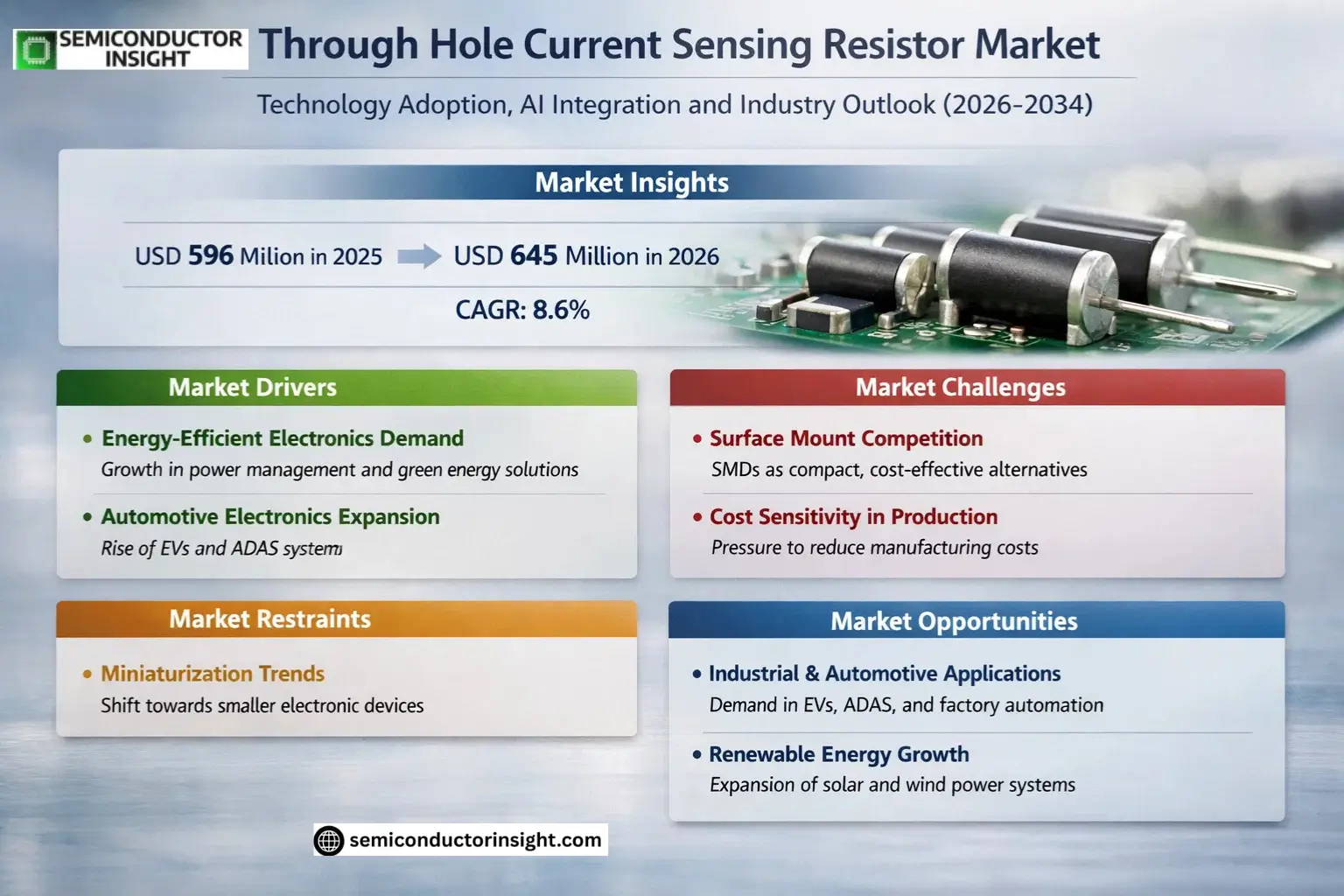 Through Hole Current Sensing Resistor Market Share