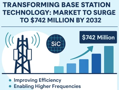 Silicon Carbide Substrates Transforming Base Station Technology: Market to Surge to $742 Million by 2032