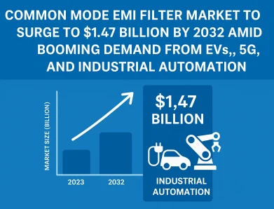 Common Mode EMI Filter Market to Surge to $1.47 Billion by 2032 Amid Booming Demand from EVs, 5G, and Industrial Automation