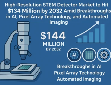 High-Resolution STEM Detector Market to Hit $134 Million by 2032 Amid Breakthroughs in AI, Pixel Array Technology, and Automated Imaging