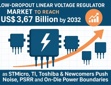Low-Dropout Linear Voltage Regulator Market to Reach US$ 3.67 Billion by 2032 as STMicro, TI, Toshiba & Newcomers Push Noise, PSRR and On-Die Power Boundaries