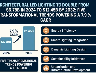 Architectural LED Lighting to Double from $6.78 B in 2024 to $12.45 B by 2032: Five Transformational Trends Powering a 7.9 % CAGR