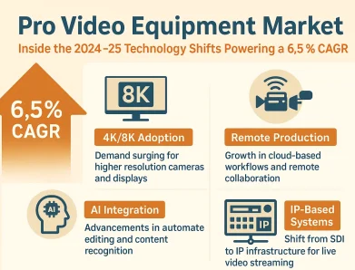 Pro Video Equipment Market to Reach US $13.24 Billion by 2032: Inside the 2024–25 Technology Shifts Powering a 6.5 % CAGR