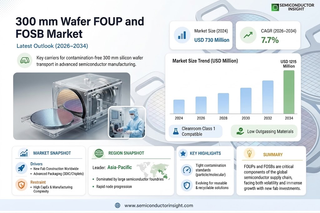 300 mm Wafer FOUP and FOSB Market
 Size and Share