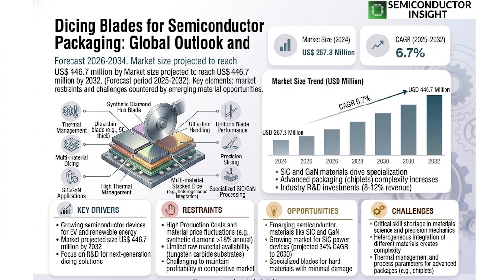 Dicing Blades for Semiconductor Packaging Market Share and Size