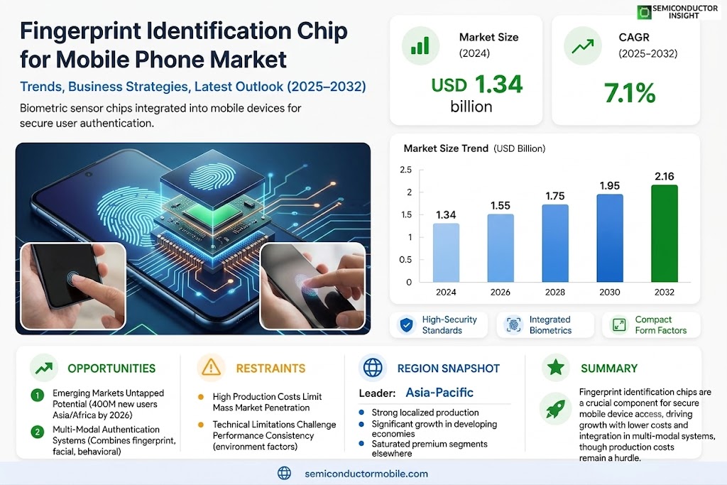 Fingerprint Identification Chip for Mobile Phone Market
 Share and Size