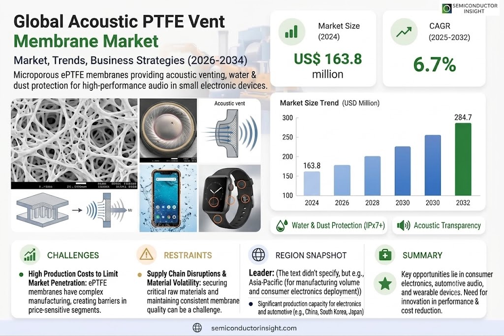 Global Acoustic PTFE Vent Membrane Market  Size, Trends and Growth 
