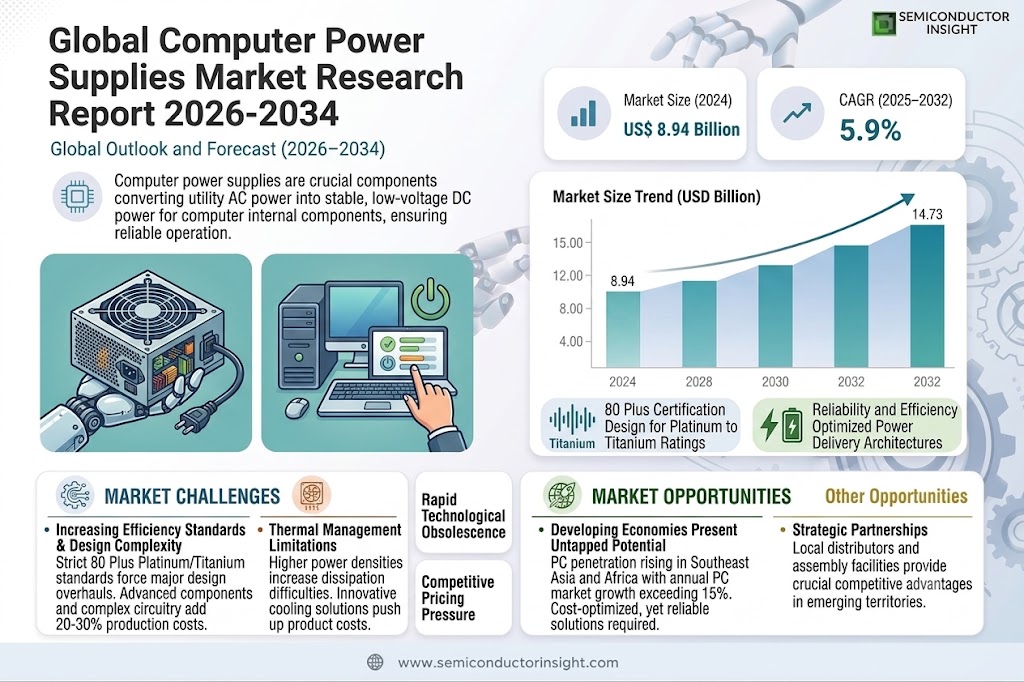 Global Computer Power Supplies Market 
 Trends and Share