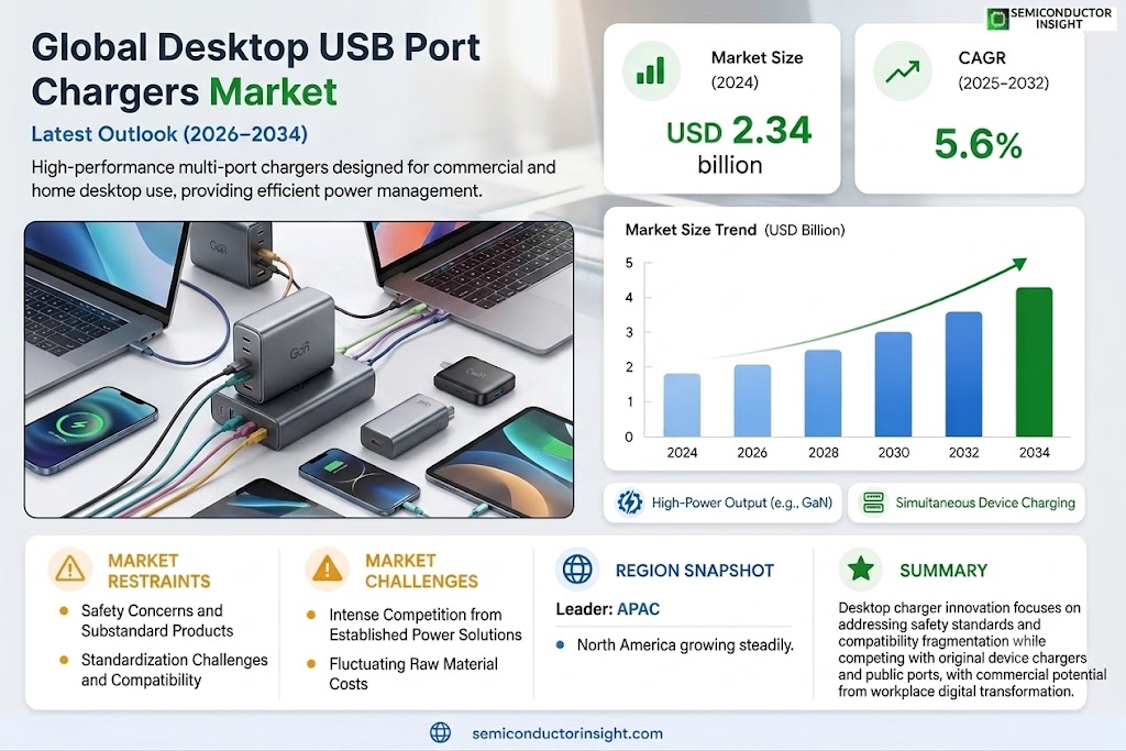 Global Desktop USB Port Chargers Market Size and Growth 
