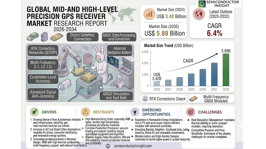 Global Mid-and High-Level Precision GPS Receiver Market
 Trends and Growth