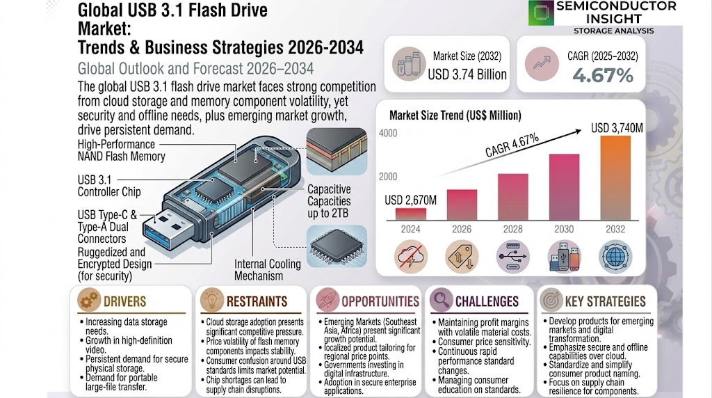  Global USB 3.1 Flash Drive Market 
 Share and Size