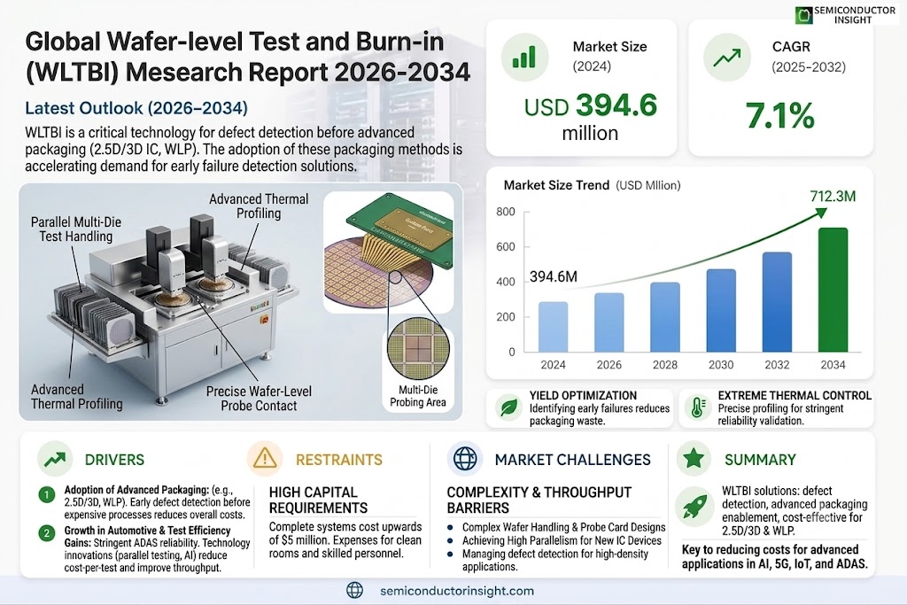 Global Wafer-level Test and Burn-in (WLTBI) Market
 Trends, Share and Size