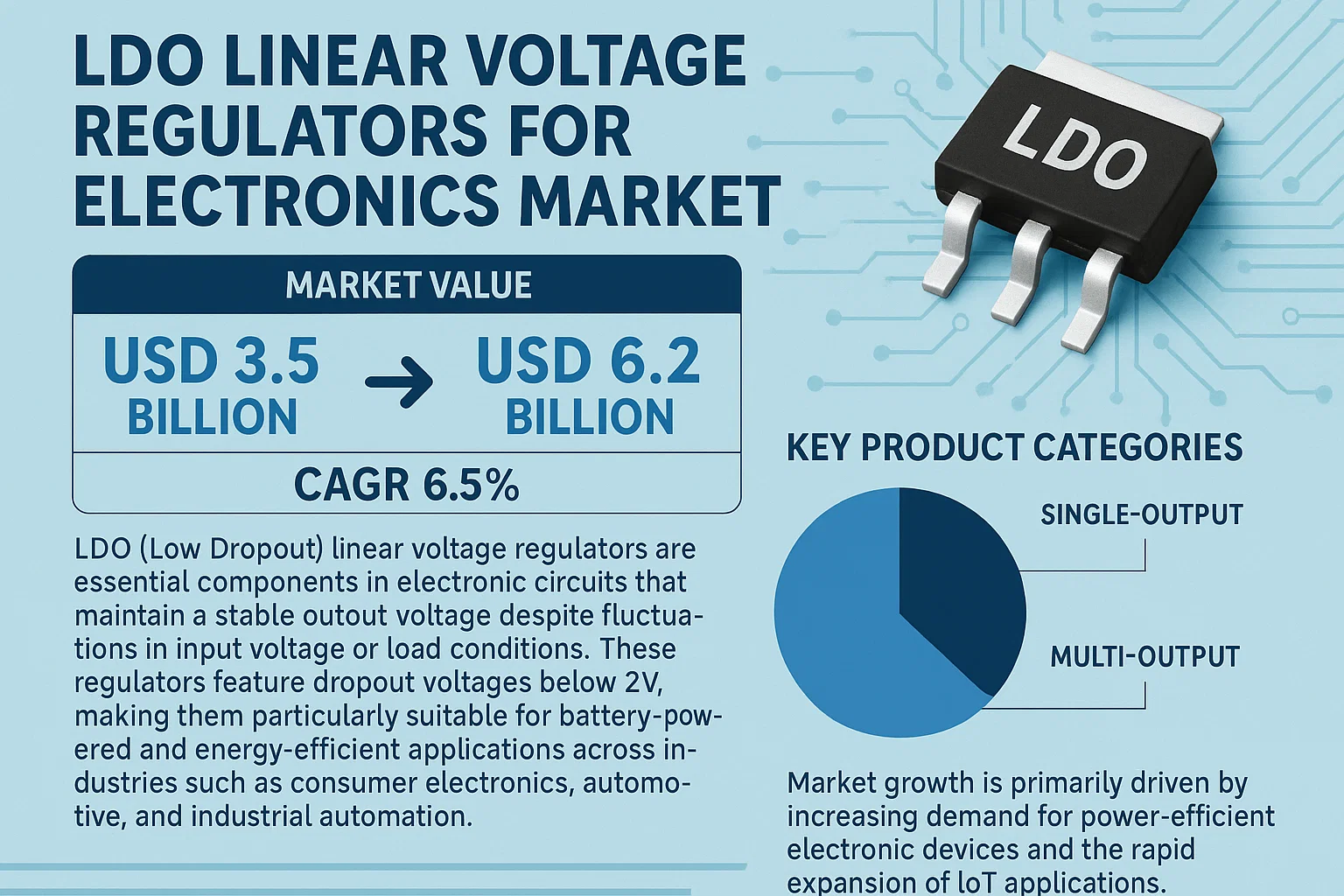 LDO Linear Voltage Regulators for Electronics market