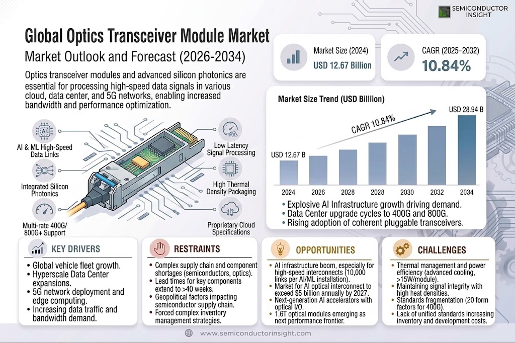 Optics Transceiver Module Market Share, Size and Trends