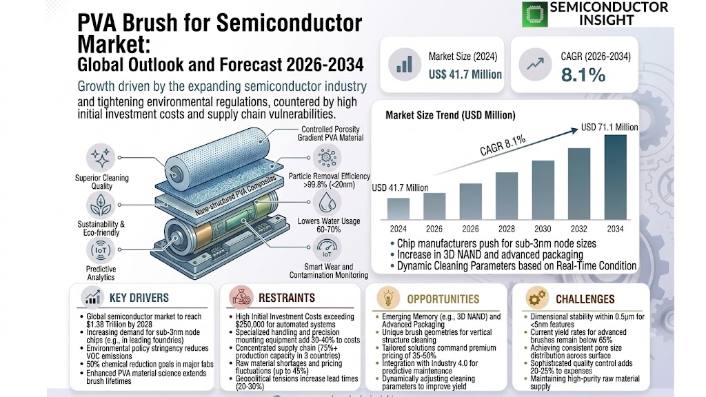 PVA Brush for Semiconductor Market
 Trends Size and Share