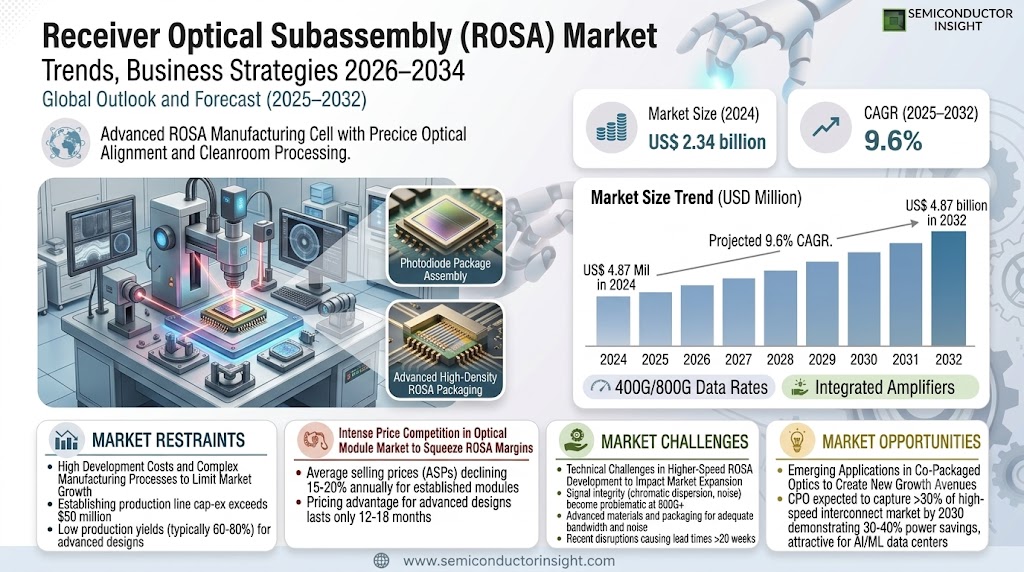 Receiver Optical Subassembly (ROSA) Market
 Trtends and Size