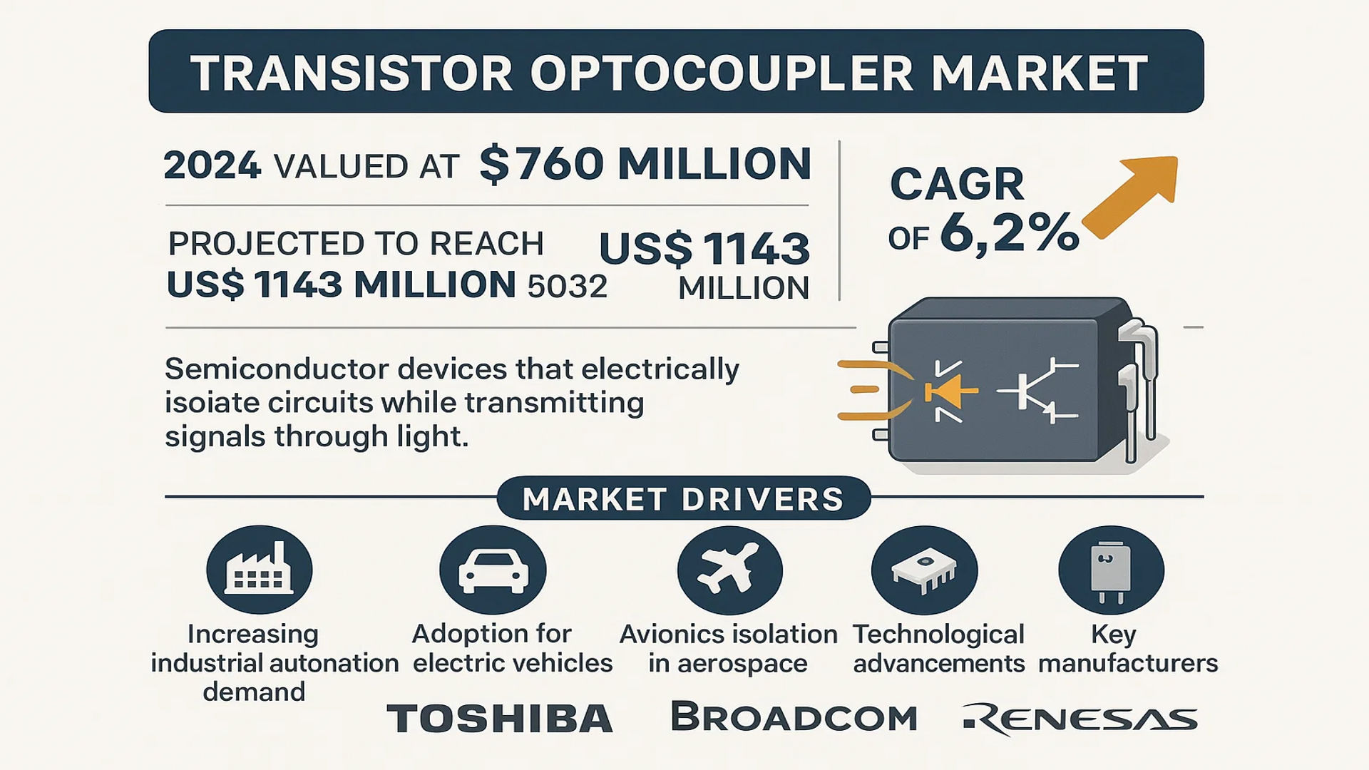Transistor Optocoupler Market