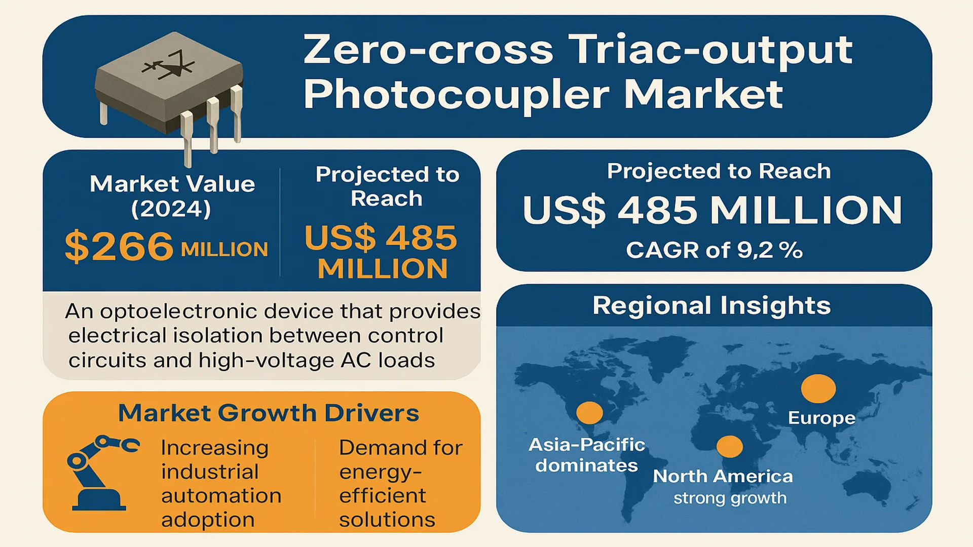 Zero-cross Triac-output Photocoupler Market