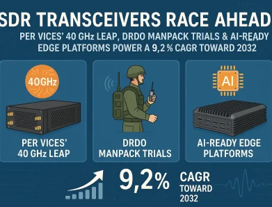 SDR Transceivers Race Ahead: Per Vices’ 40 GHz Leap, DRDO Manpack Trials & AI‑Ready Edge Platforms Power a 9.2 % CAGR Toward 2032