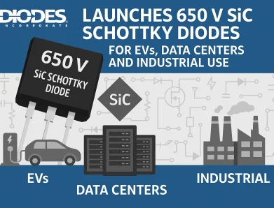 Diodes Inc. Launches 650 V SiC Schottky Diodes for EVs, Data Centers and Industrial Use