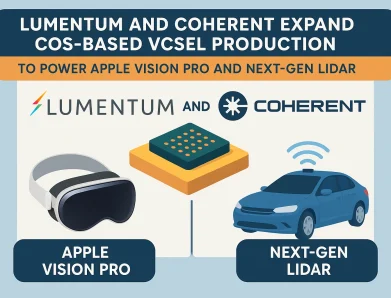 Lumentum and Coherent Expand COS-Based VCSEL Production to Power Apple Vision Pro and Next-Gen LiDAR