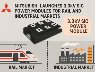 Mitsubishi Launches 3.3kV SiC Power Modules for Rail and Industrial Markets