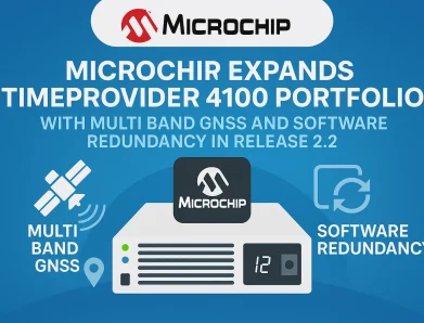 Microchip Expands TimeProvider 4100 Portfolio with Multi Band GNSS and Software Redundancy in Release 2.2