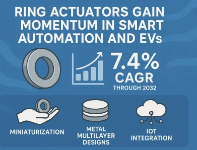 Ring Actuators Gain Momentum in Smart Automation and EVs: Miniaturization, Metal Multilayer Designs, and IoT Integration Drive 7.4% CAGR Through 2032
