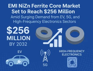 EMI NiZn Ferrite Core Market Set to Reach $256 Million by 2032 Amid Surging Demand from EV, 5G, and High-Frequency Electronics Sectors
