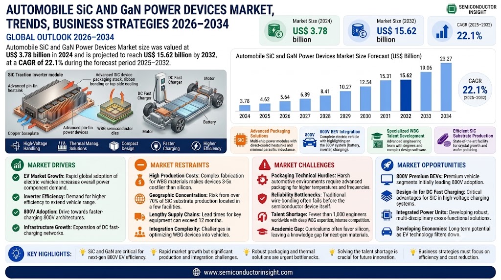 Automobile SiC and GaN Power Devices Market
 Growth and Size